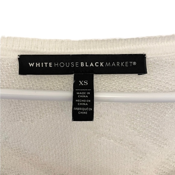 White House Black Market Sheer Floral Sweater - Picture 5 of 11